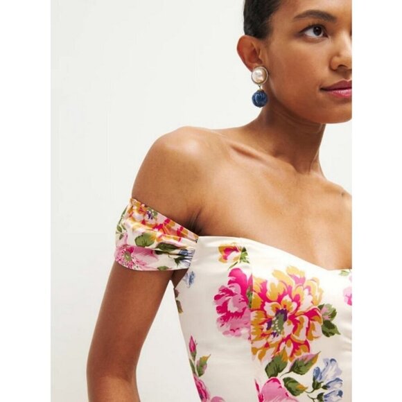 💕REFORMATION💕 Genesis Silk Dress ~ Giverny Floral Print 100% Silk 12 NWT - Picture 5 of 16